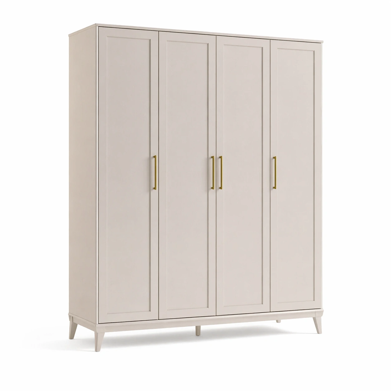 Armario grande beige de cuatro puertas-selviao